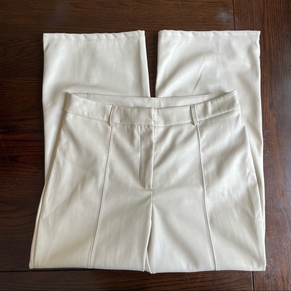 7 For All Mankind Faux Leather Cropped Pants - Picture 1 of 7